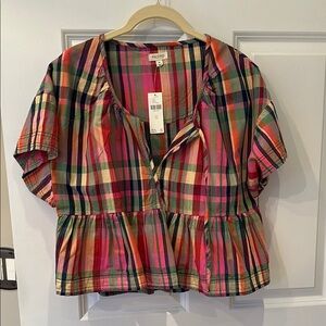 Pilcro multicolored Peplum Blouse